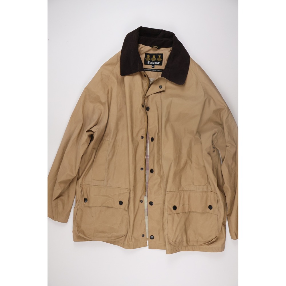 Barbour Vintage Jacket Beaufort Waterproof Breathable Tan Solid XXL